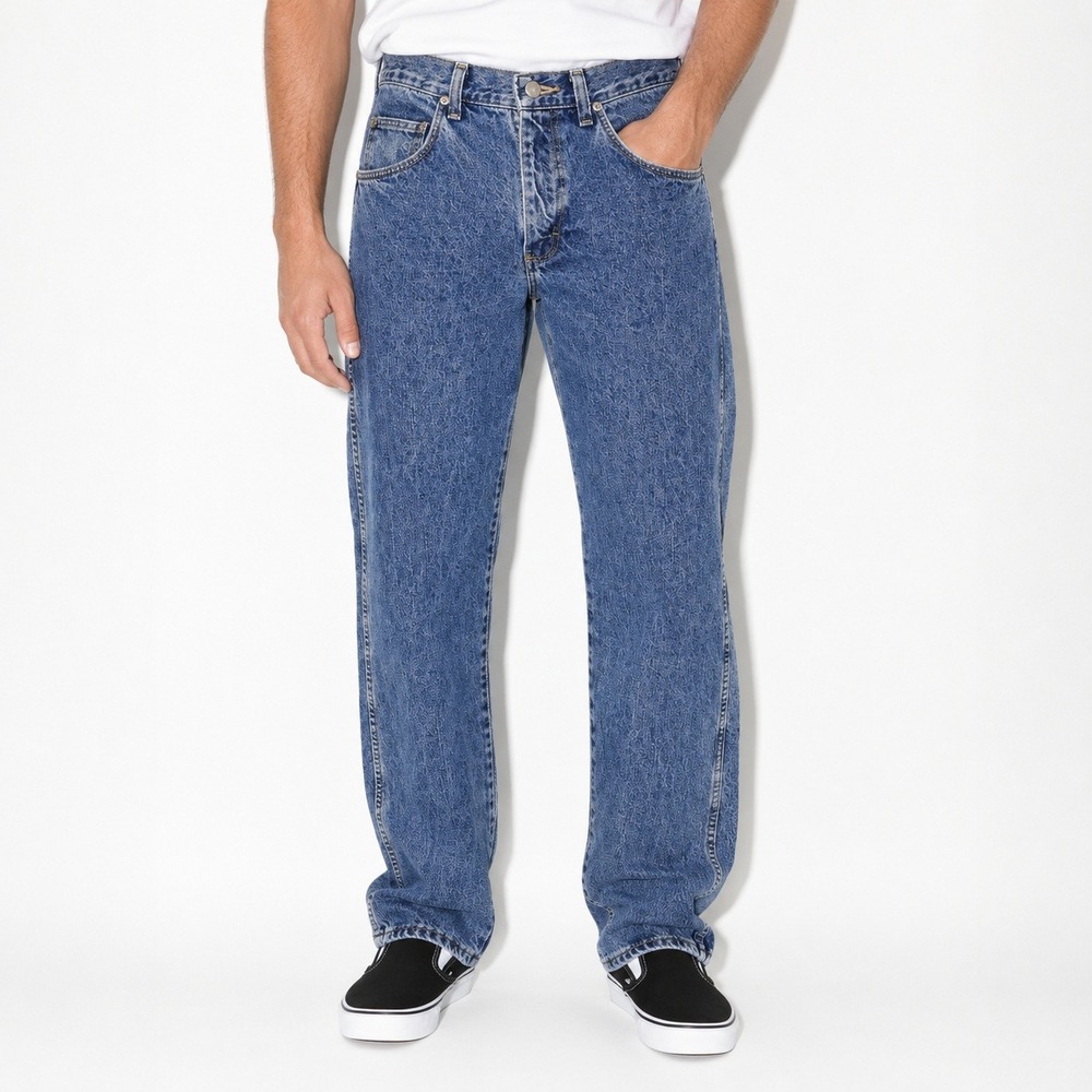 Y2k Vintage Wrangler Jeans Mens 30x34 Dark Stone Wash Straight Leg Western Denim